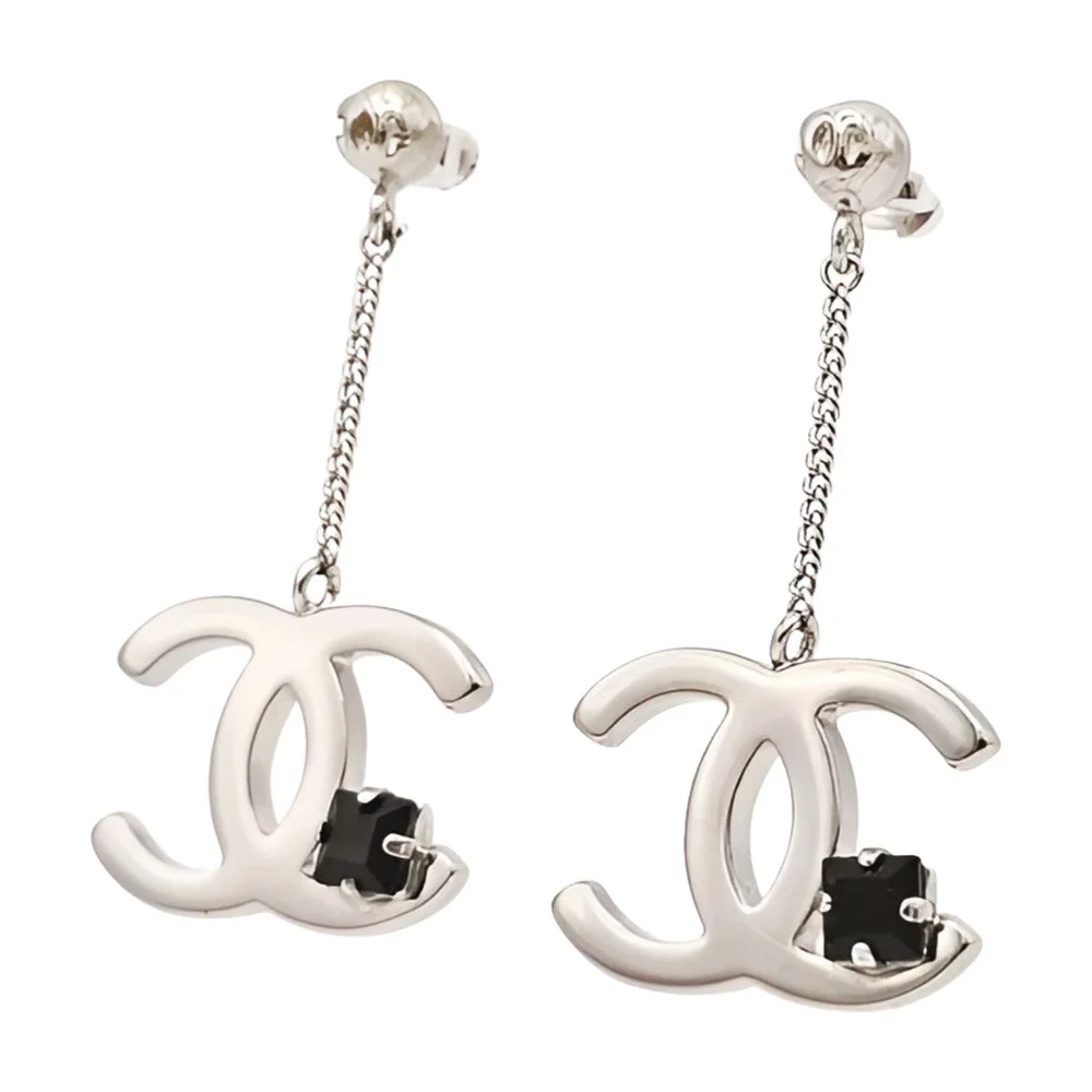 6772 - Chanel Drop Earrings Silver